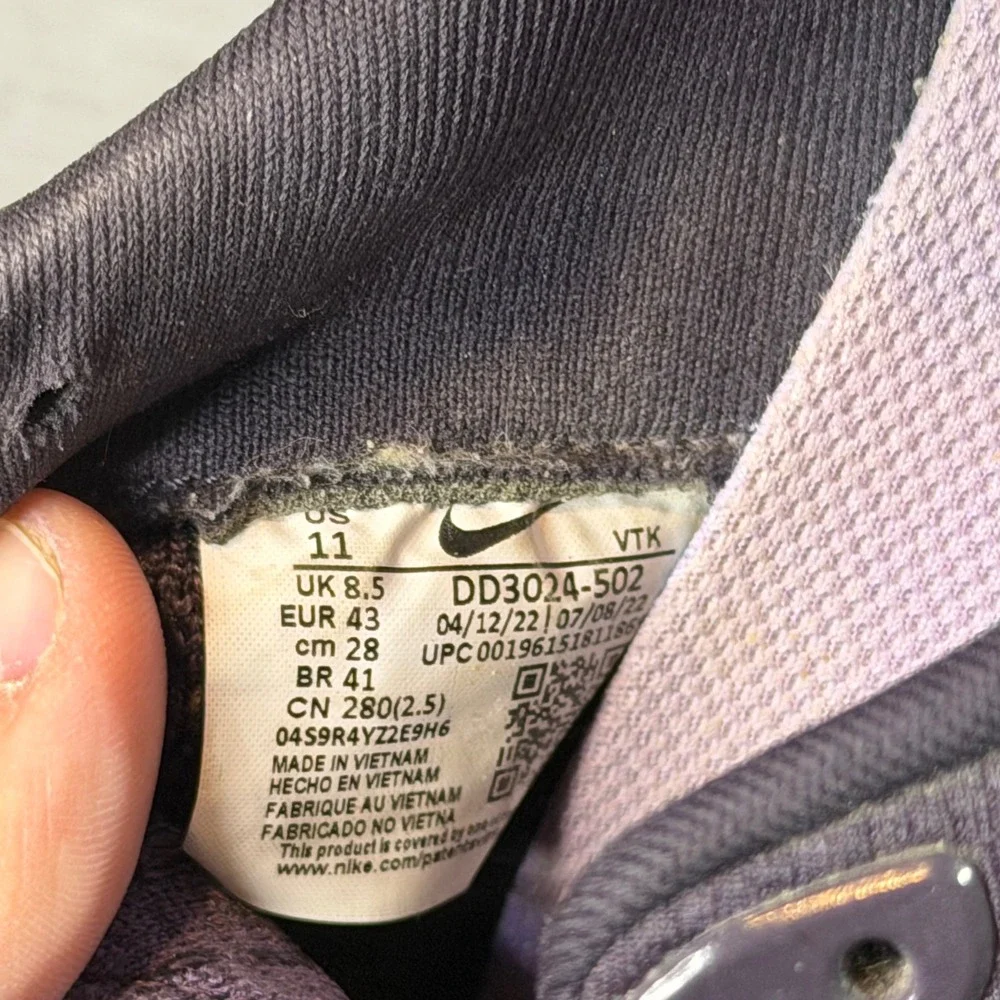 Nike React Infinity Run Flyknit 3 Women 11 Purple Good DD3024-502‎ Running Shoes